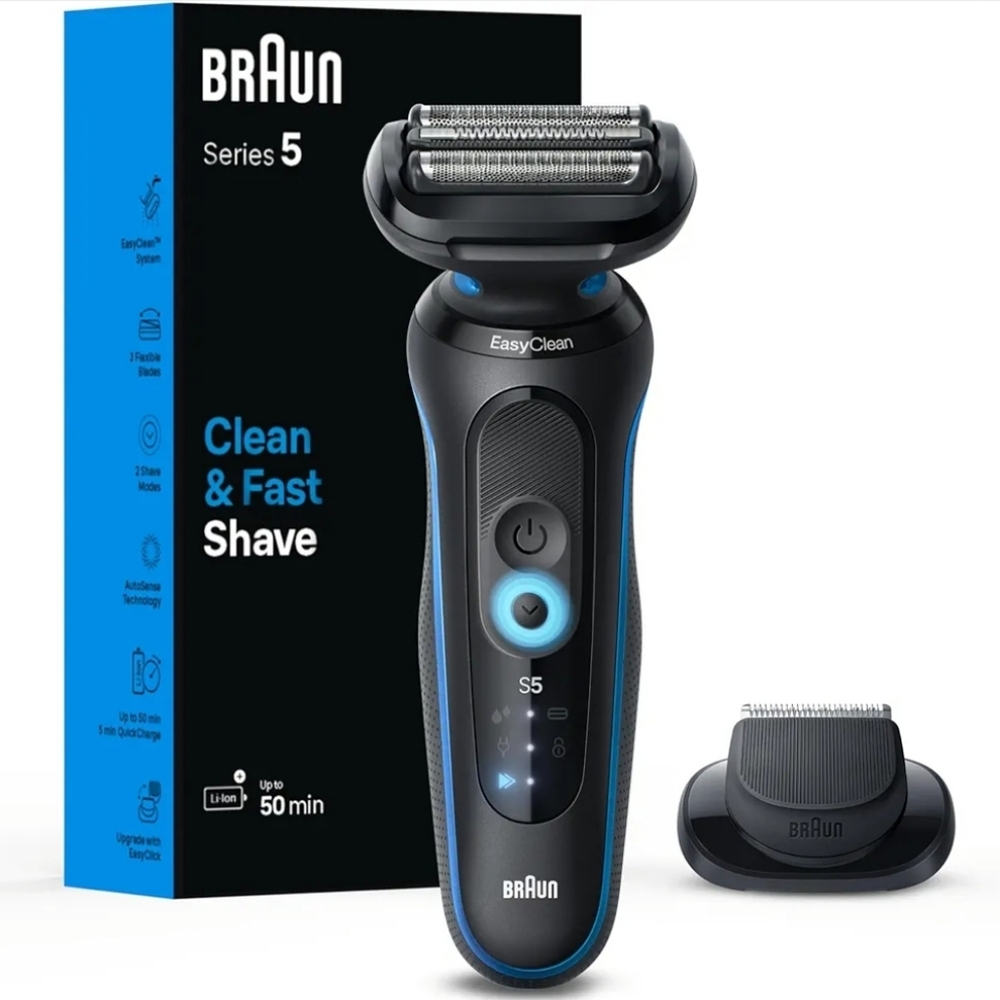 Braun Electric Shaver for Men, Series 5 5118s, Waterproof, Wet & Dry Shave